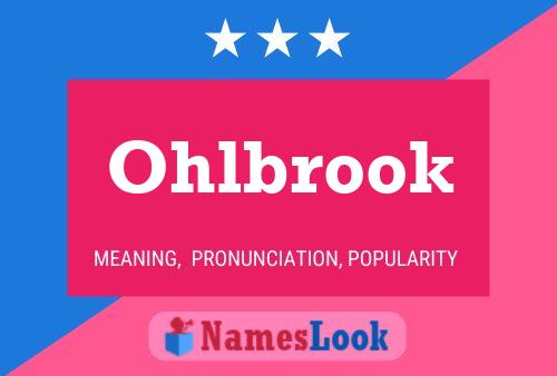 Ohlbrook Name Poster