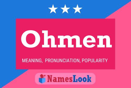 Ohmen Name Poster