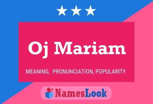 Oj Mariam Name Poster