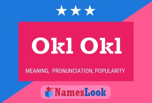 Okl Okl Name Poster