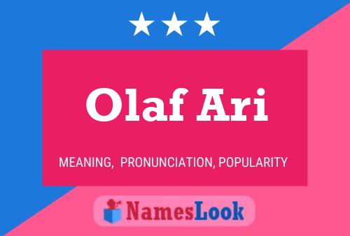 Olaf Ari Name Poster