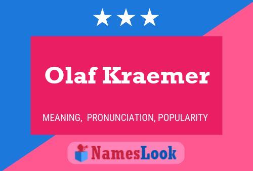 Olaf Kraemer Name Poster