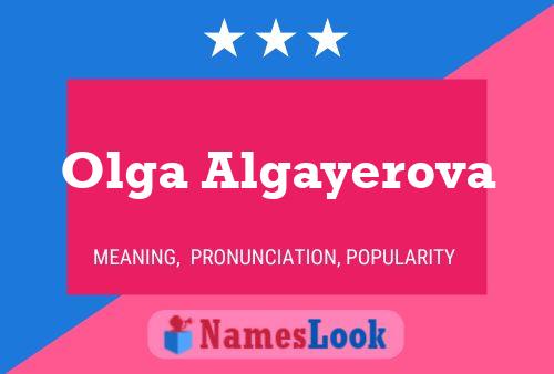 Olga Algayerova Name Poster