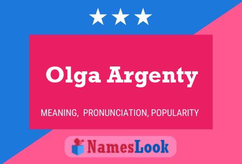 Olga Argenty Name Poster