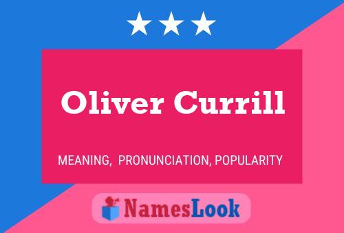 Oliver Currill Name Poster