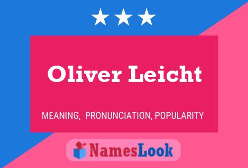 Oliver Leicht Name Poster