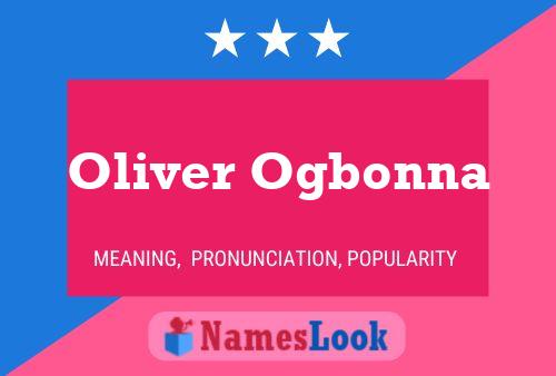 Oliver Ogbonna Name Poster