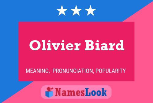 Olivier Biard Name Poster