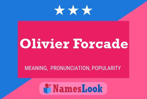 Olivier Forcade Name Poster