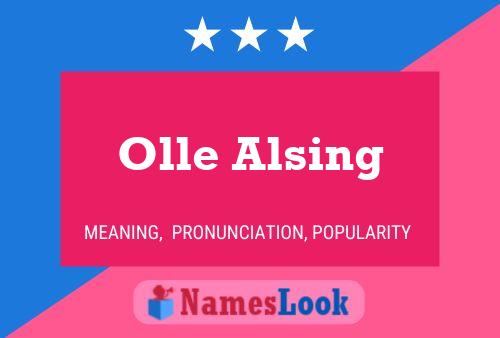 Olle Alsing Name Poster