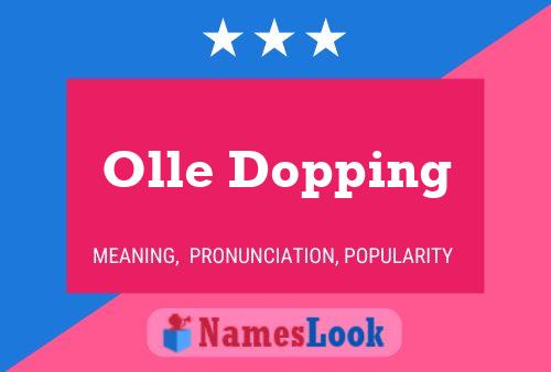 Olle Dopping Name Poster