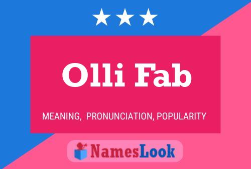 Olli Fab Name Poster