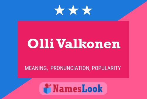 Olli Valkonen Name Poster