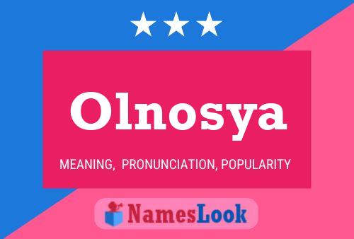 Olnosya Name Poster