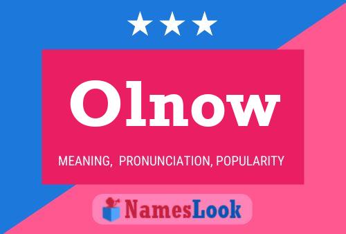 Olnow Name Poster