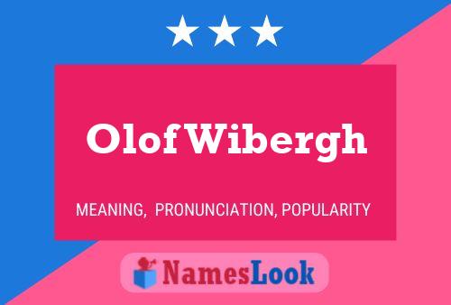 Olof Wibergh Name Poster