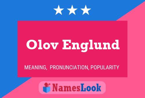 Olov Englund Name Poster