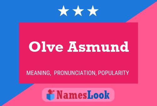 Olve Asmund Name Poster