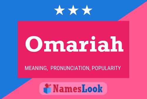 Omariah Name Poster