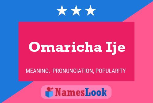 Omaricha Ije Name Poster