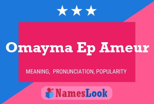 Omayma Ep Ameur Name Poster