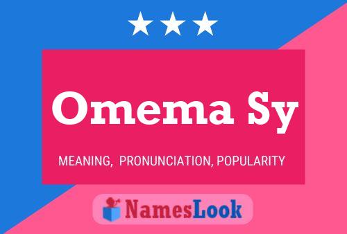 Omema Sy Name Poster