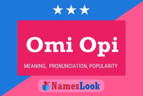 Omi Opi Name Poster