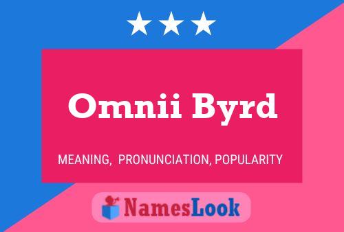 Omnii Byrd Name Poster