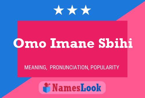 Omo Imane Sbihi Name Poster