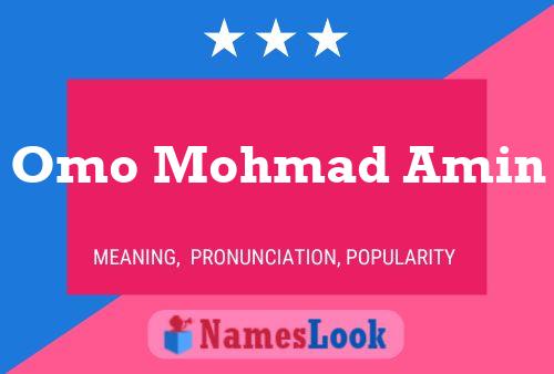 Omo Mohmad Amin Name Poster