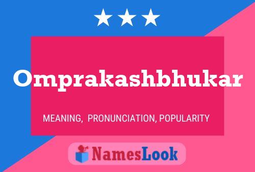 Omprakashbhukar Name Poster