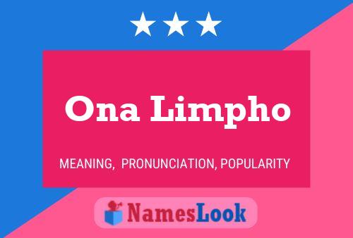 Ona Limpho Name Poster