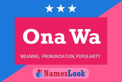 Ona Wa Name Poster