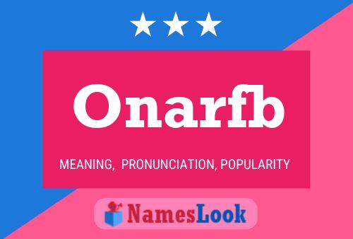 Onarfb Name Poster