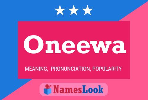 Oneewa Name Poster