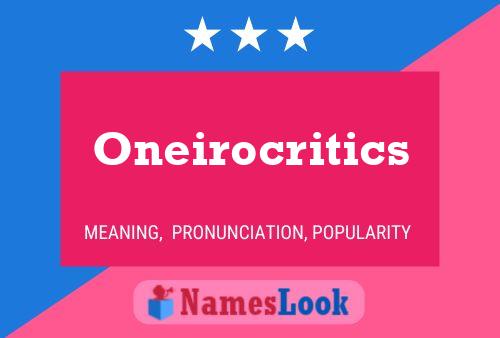 Oneirocritics Name Poster