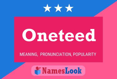 Oneteed Name Poster