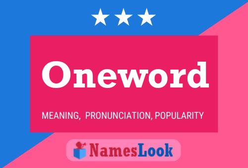 Oneword Name Poster