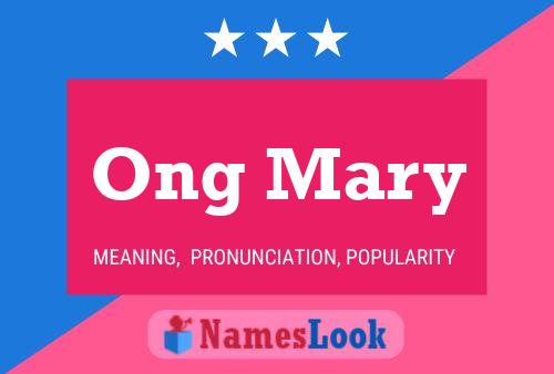 Ong Mary Name Poster