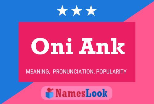 Oni Ank Name Poster