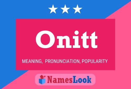 Onitt Name Poster