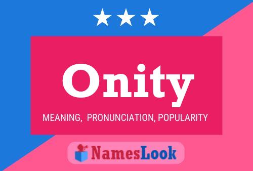 Onity Name Poster