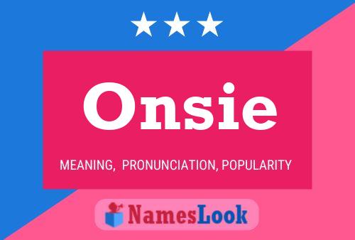 Onsie Name Poster