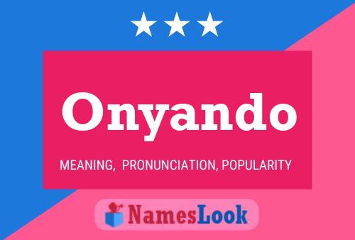 Onyando Name Poster