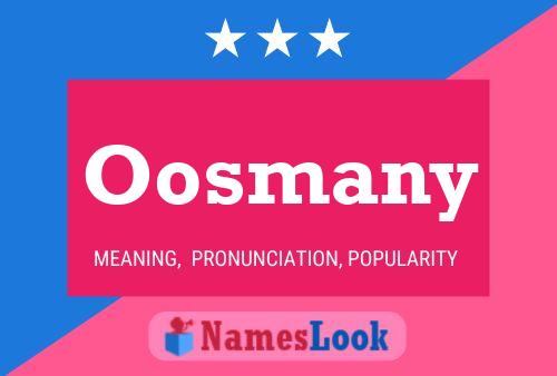 Oosmany Name Poster