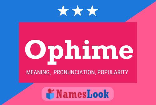 Ophime Name Poster