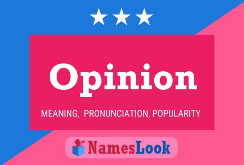 Opinion Name Poster