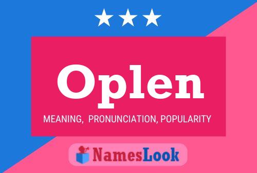 Oplen Name Poster