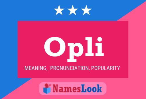 Opli Name Poster