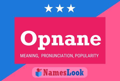 Opnane Name Poster